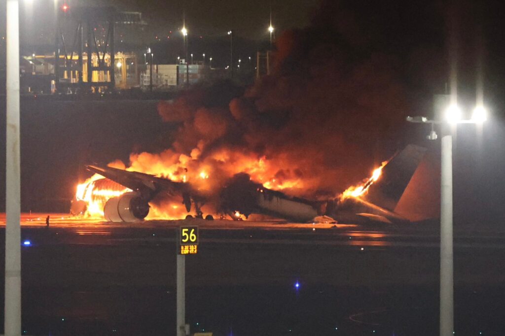 Accidente A350 Tokio